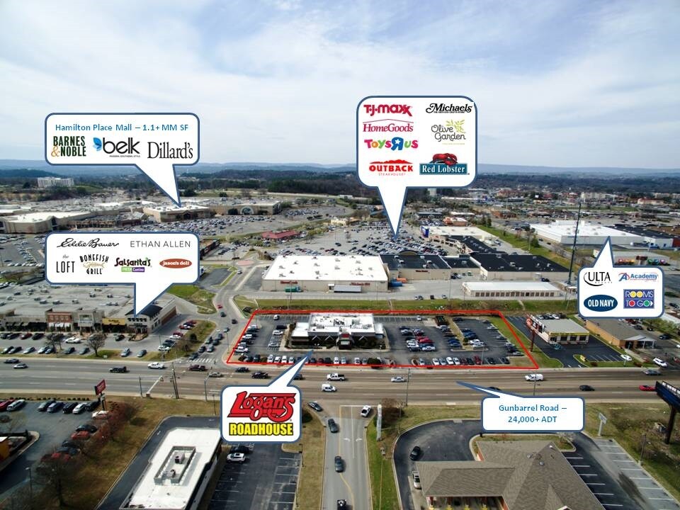 2119 Gunbarrel Rd Chattanooga Tn 37421 Restaurant Property For Logan S Roadhouse Hamilton Place Mall