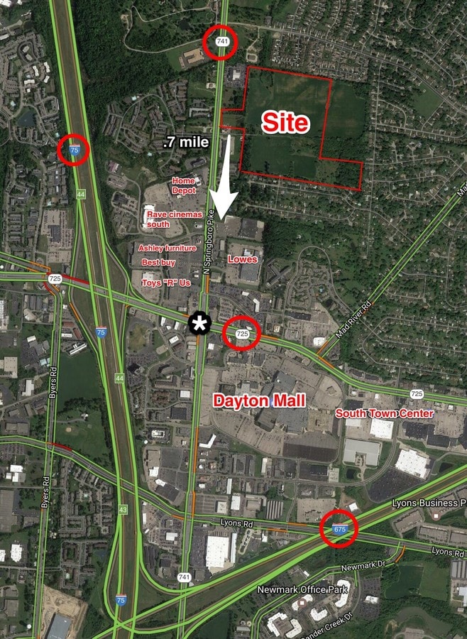7240 Springboro Pike Miamisburg Oh 45343 Commercial Property Exit 44 Dayton Mall